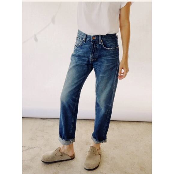 HEY GANG Sz 26 Loose Crop Richman Wash Jeans NWT - Picture 1 of 9